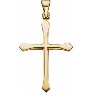 14K Yellow 28.5x21 mm Cross Pendant