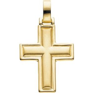 14K Yellow 30x24 mm Cross Pendant