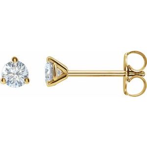 14K Yellow 1/2 CTW Lab-Grown Diamond Stud Earrings