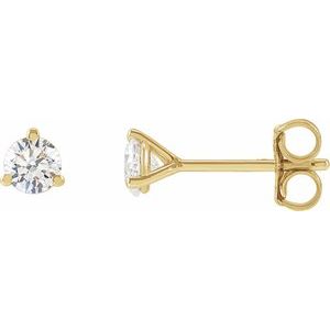 14K Yellow 1/3 CTW Lab-Grown Diamond Stud Earrings