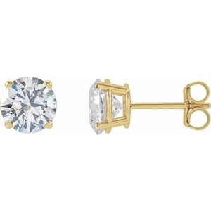 14K Yellow 2 CTW Lab-Grown Diamond Stud Earrings