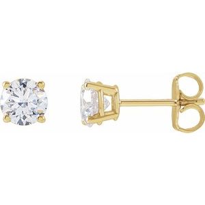 14K Yellow 1 1/4 CTW Lab-Grown Diamond Stud Earrings