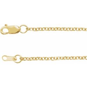 14K Yellow 1.5 mm Cable 20 Chain