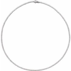 14K White 5 7/8 CTW Natural Diamond Line 16 Necklace