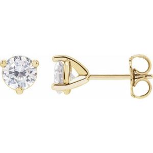 14K Yellow 5 mm Round Stuller Lab-Grown Moissanite��� Earrings
