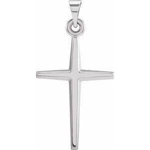 Sterling Silver 27.8x15 mm Cross Pendant