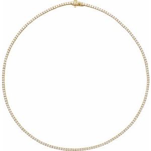 14K Yellow 5 7/8 CTW Lab-Grown Diamond Line 16 Necklace
