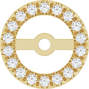 14K Yellow 5.3 mm ID 1/6 CTW Lab-Grown Diamond French-Set Earring Jacket