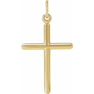 14K Yellow Cross Pendant