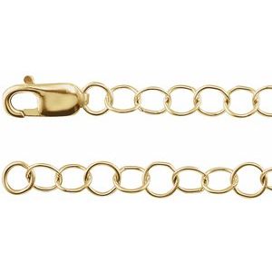 14K Yellow Gold-Filled 3.5 mm Round Cable 18 Chain