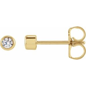 14K Yellow 2.5 mm Round 1/6 CTW Lab-Grown Diamond Earrings