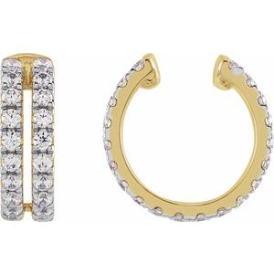 14K Yellow 1/2 CTW Lab-Grown Diamond Ear Cuff
