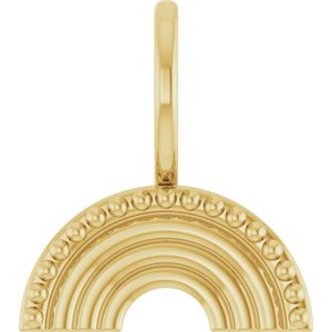 14K Yellow 13.5x12 mm Rainbow Charm/Pendant