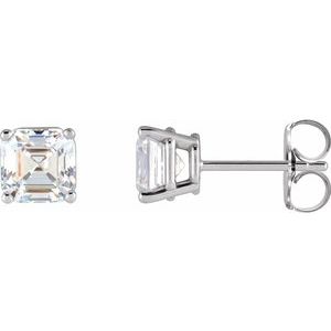 14K White 3/8 CTW Lab-Grown Diamond Earrings