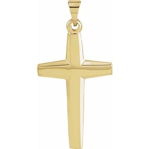 14K Yellow Cross Pendant
